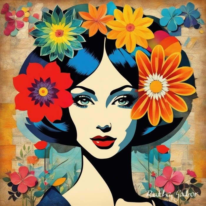 אשה פרחונית