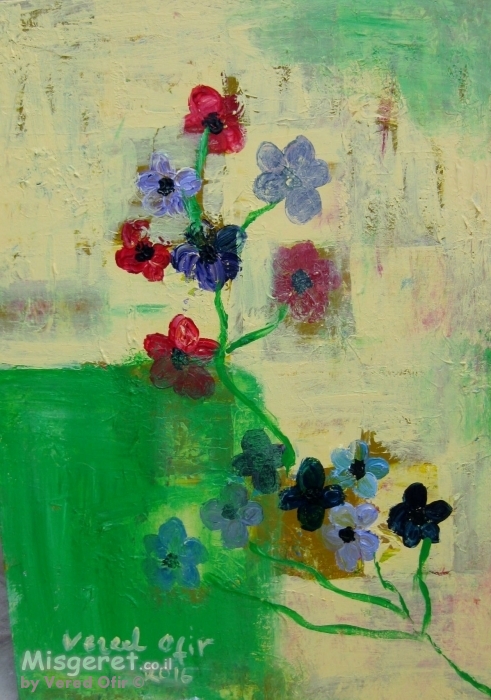 ,פרחים בהשתקפות