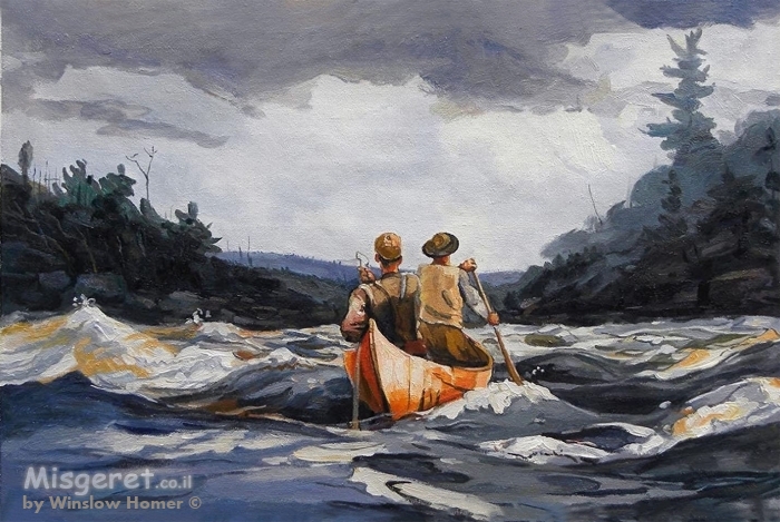  Canoe In The Rapids