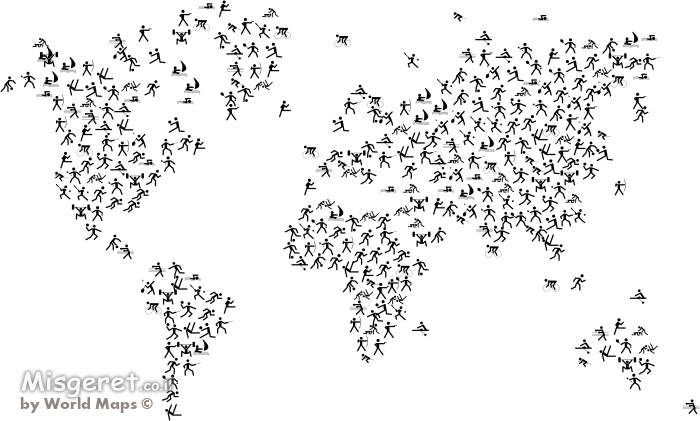 מפת עולם ספורטאים