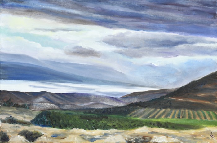 ים המלח ביום חורפי