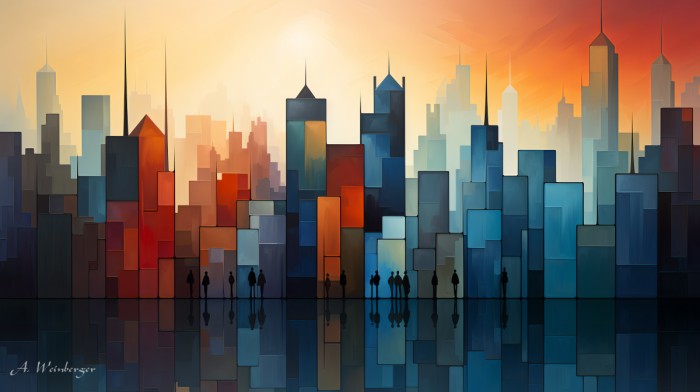 עיר בהשתקפות