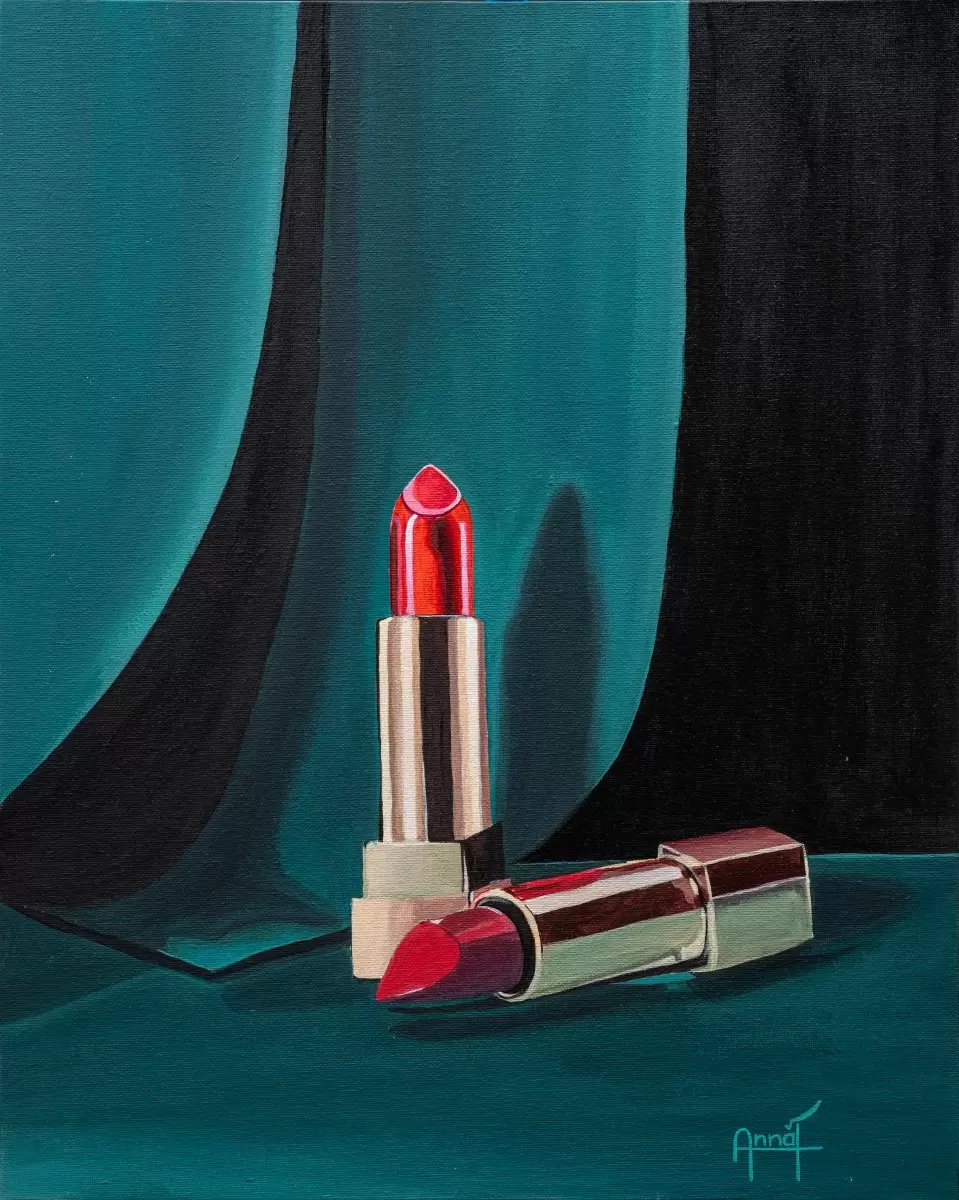 Red lipstick - Anna Forsuk - חדר שינה בסגנון אופנה וסטייל וינטג' רטרו  - מק''ט: 460810