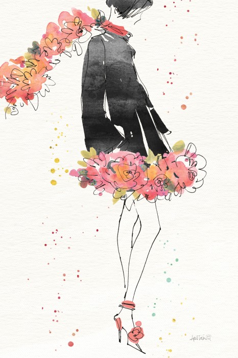 בגיזרה שחורה ופרחונית