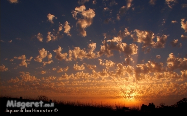 שקיעה חורפית בשרון