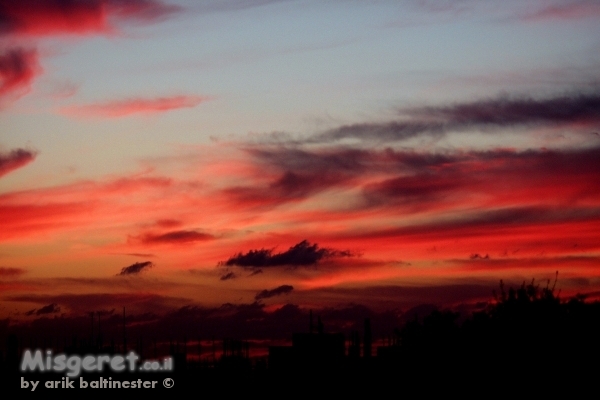 שקיעה בחורף