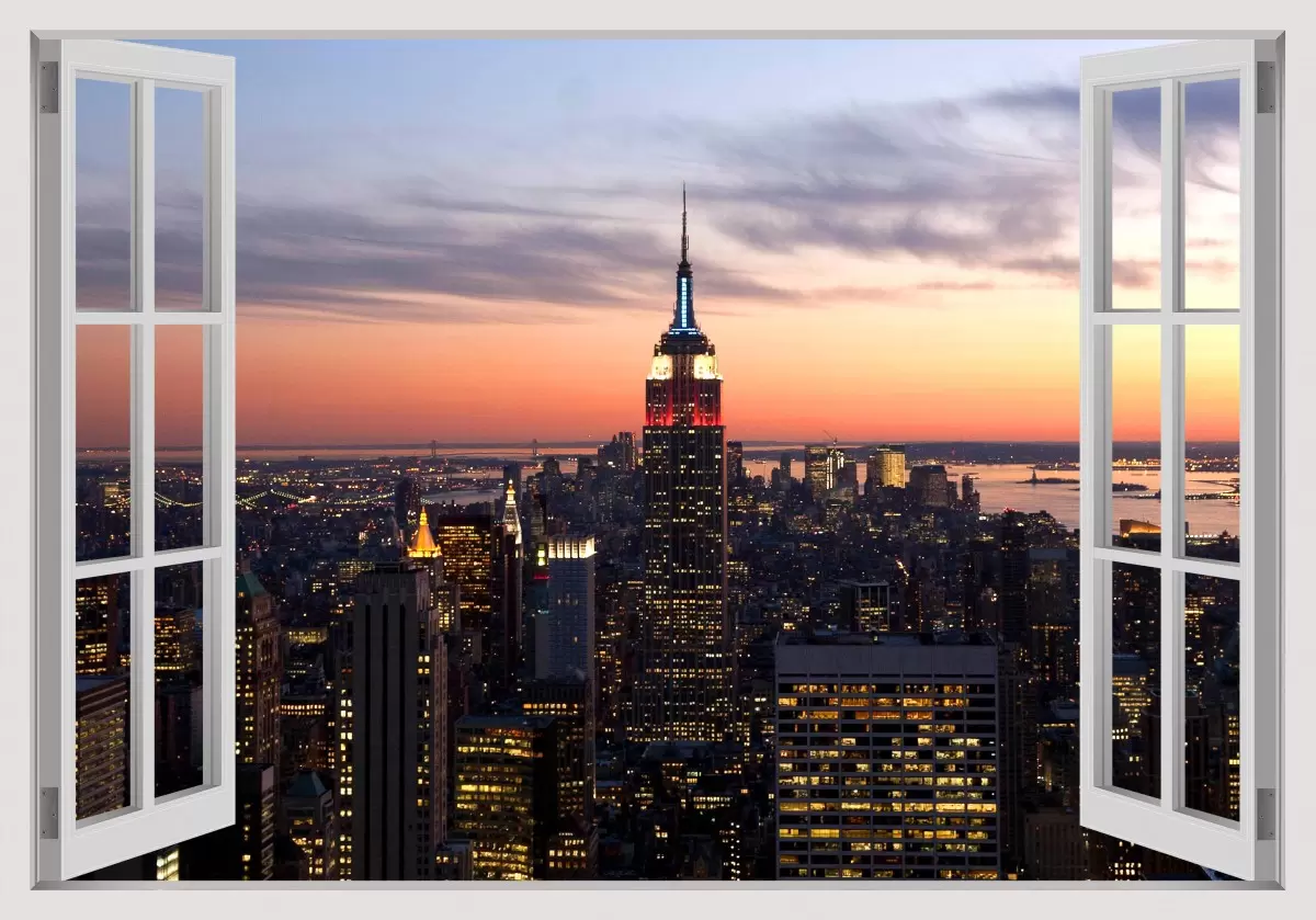 ניו יורק בחלון - Artpicked Windows - תמונות אורבניות לסלון  - מק''ט: 337412