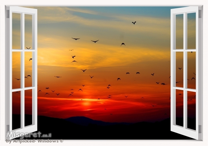 שקיעה בחלון