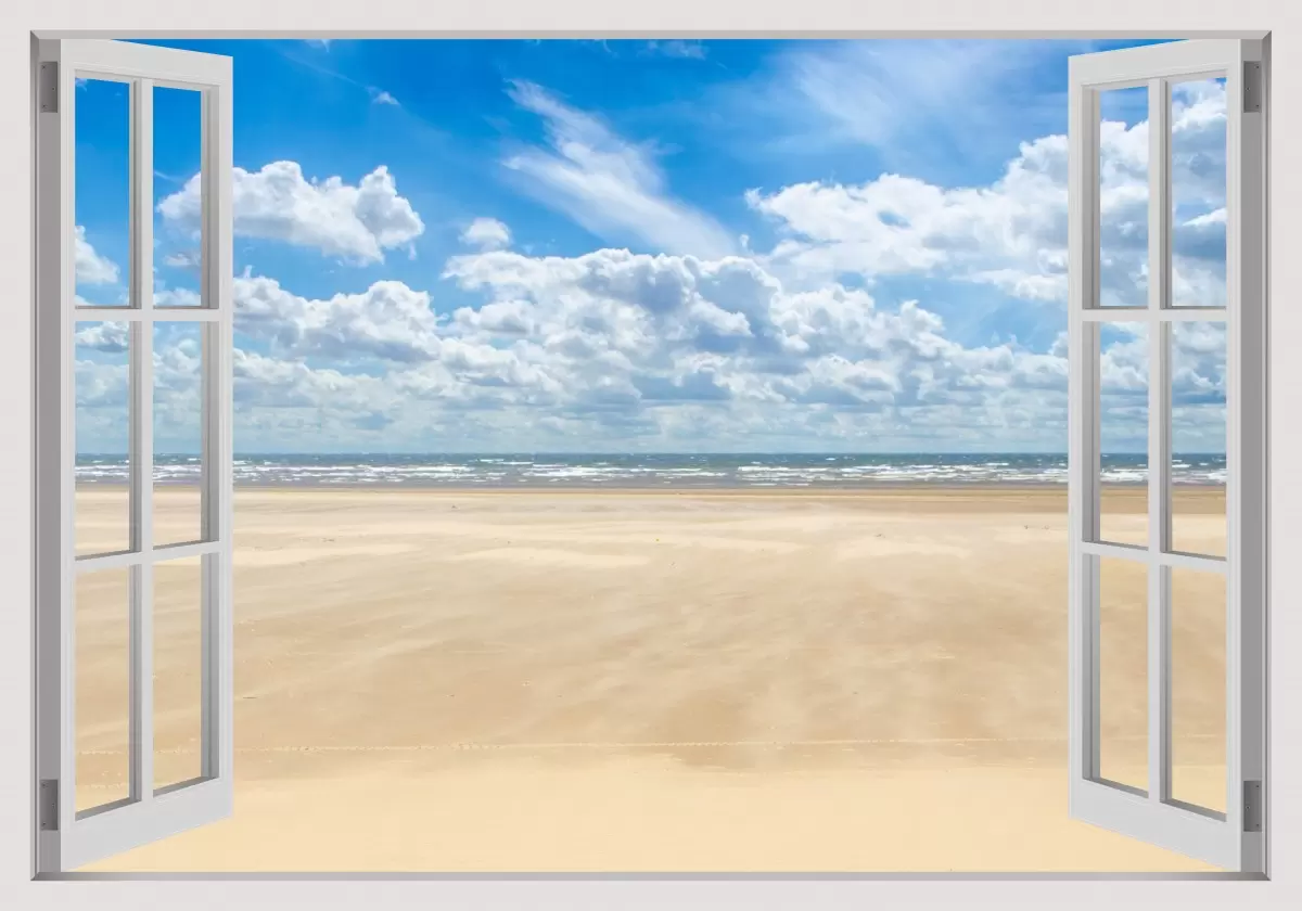 יום יפה באוקינוס - Artpicked Windows - תמונות ים ושמים לסלון  - מק''ט: 337440