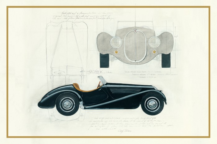 מכונית וינטג' שחורה