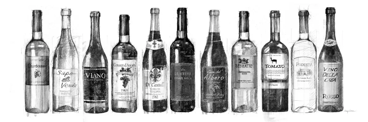 קצת יין על המדף - Avery Tillmon - תמונות וינטג' לסלון וינטג' רטרו  - מק''ט: 385592