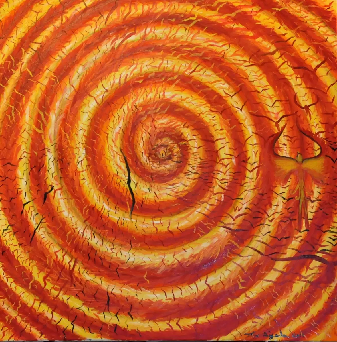 מערבולת פניקס - אילה ארויו - תמונות בסגנון גיאומטרי אבסטרקט רקעים צורות תבניות מופשטות  - מק''ט: 170786