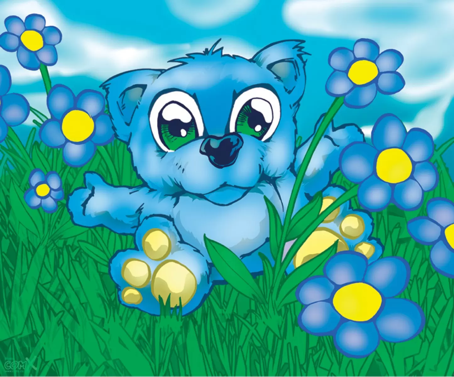 Bear blue - חנן אביסף - תמונות לחדרי ילדים קומיקס  - מק''ט: 53162