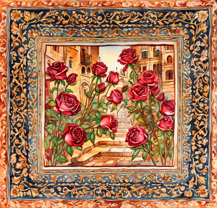 פסיפס שושן אדום