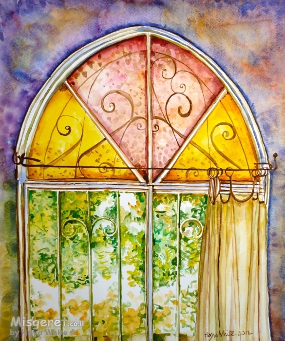 חלון ירושלמי צבעוני
