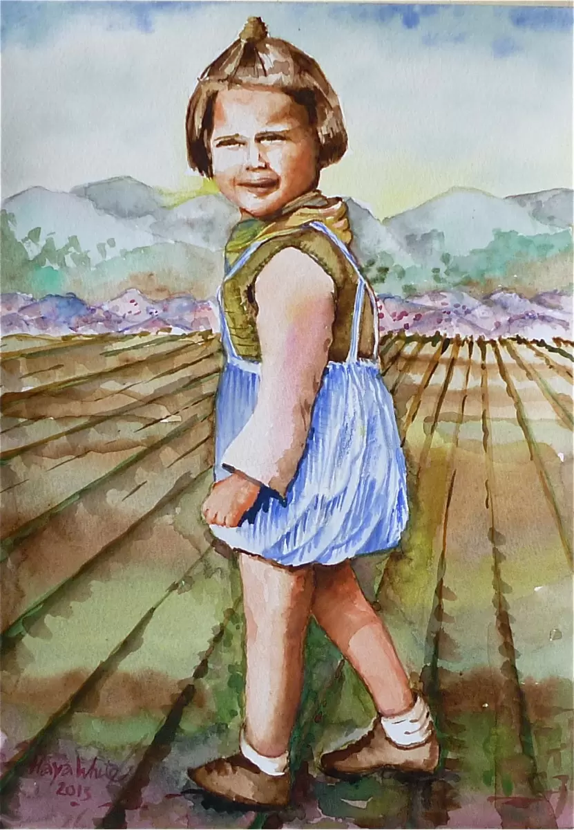 ילדה מהעמק - חיה וייט - צבעי מים  - מק''ט: 213333
