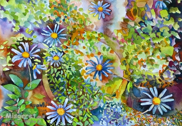 פרחי גינה כחולים