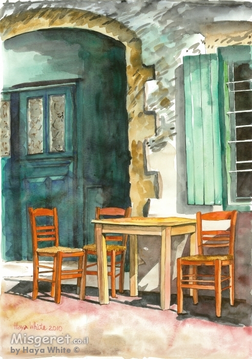 כסאות כתומים