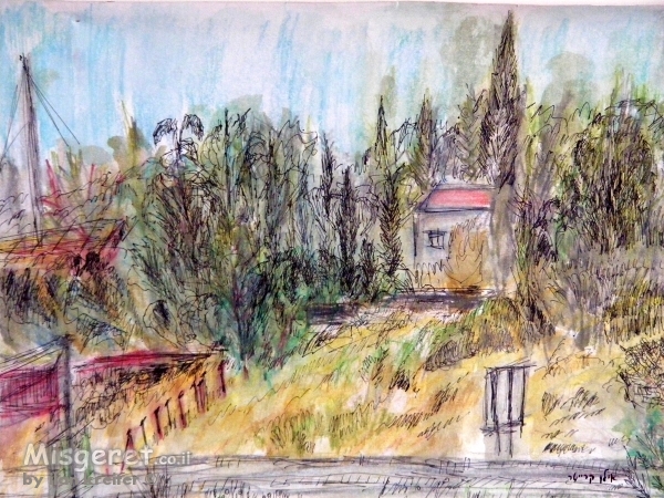 חצר במושב באזור ירושלים