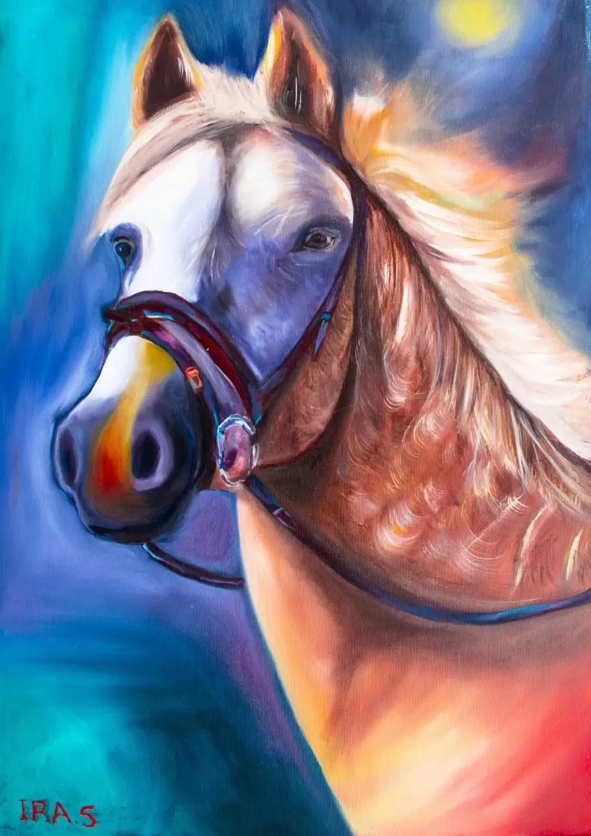 סוס במחשבה - אירינה סופיצייב - ציורי שמן  - מק''ט: 337730