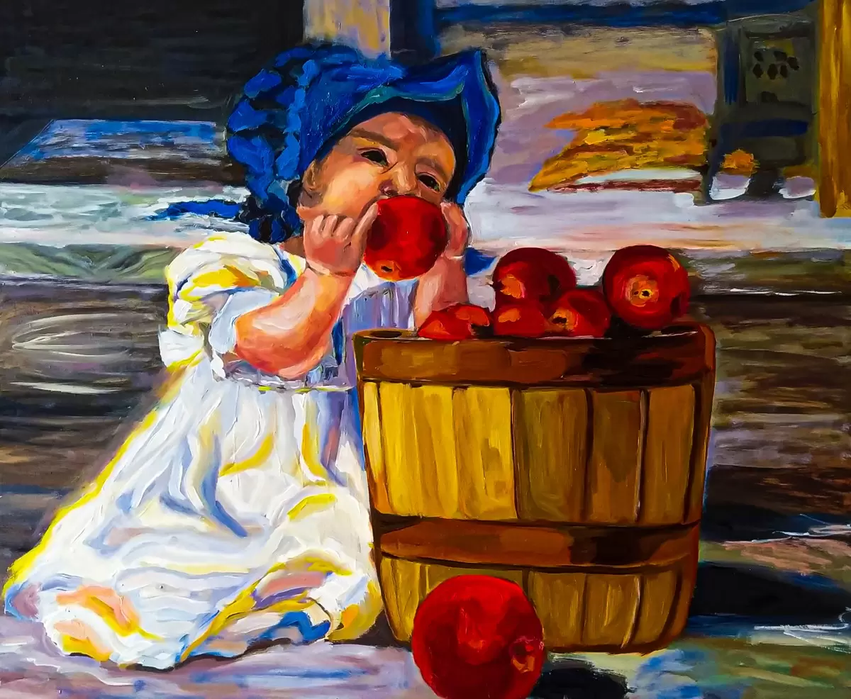 תפוחים אדומים  - אירינה סופיצייב - תמונות למטבח כפרי  - מק''ט: 344672