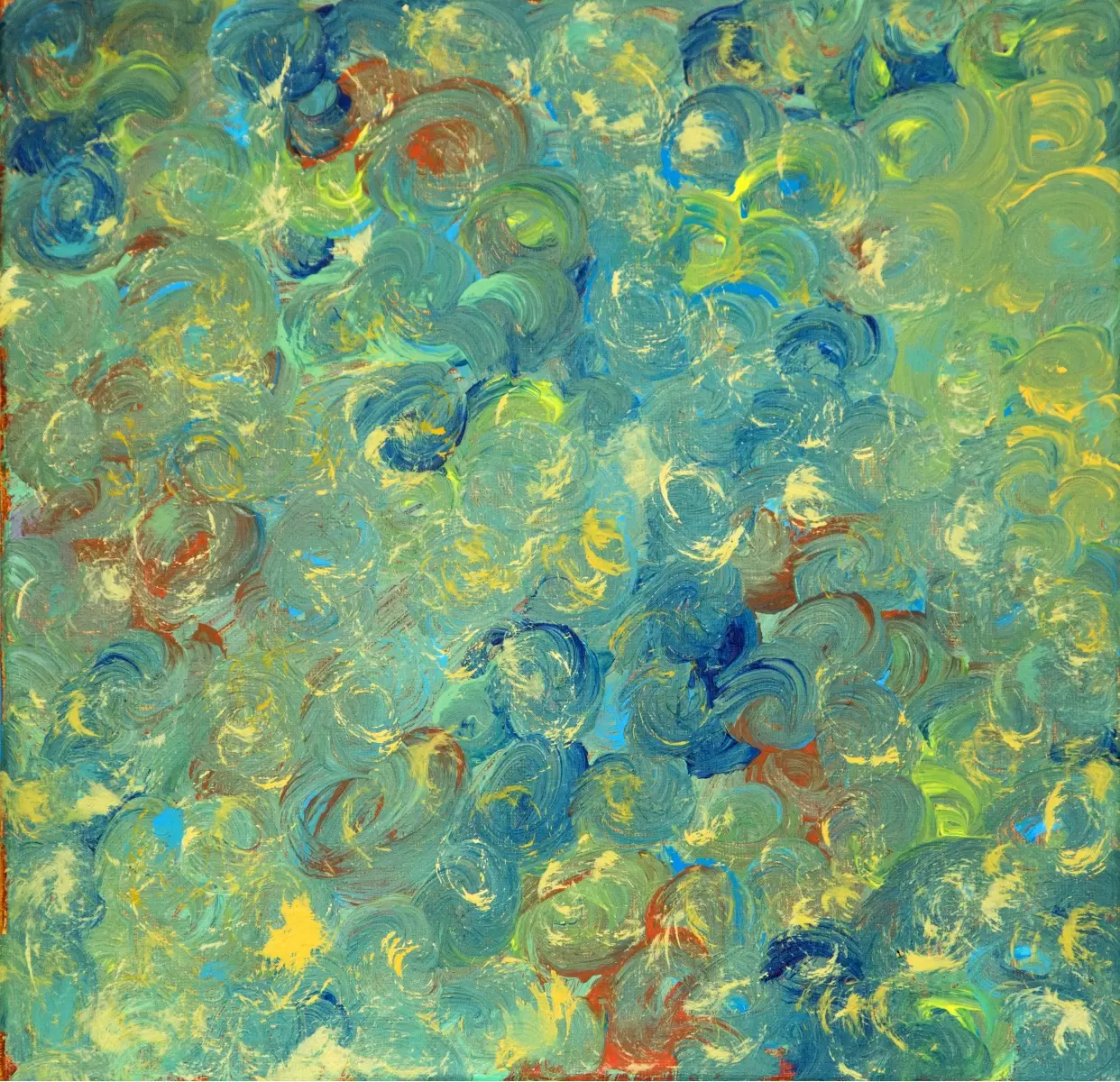 מעגלים - אירית שרמן-קיש - תמונות בועות גלים ומים אבסטרקט רקעים צורות תבניות מופשטות  - מק''ט: 259666