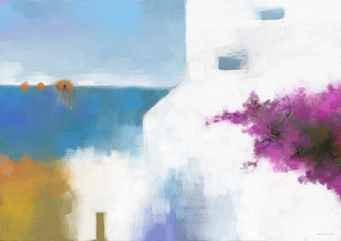 שמש, ים ובוגנוויליה