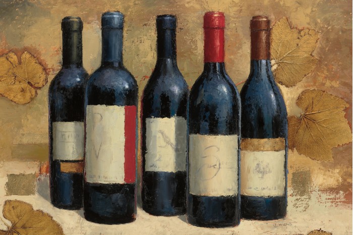 בקבוקי יין בשמן