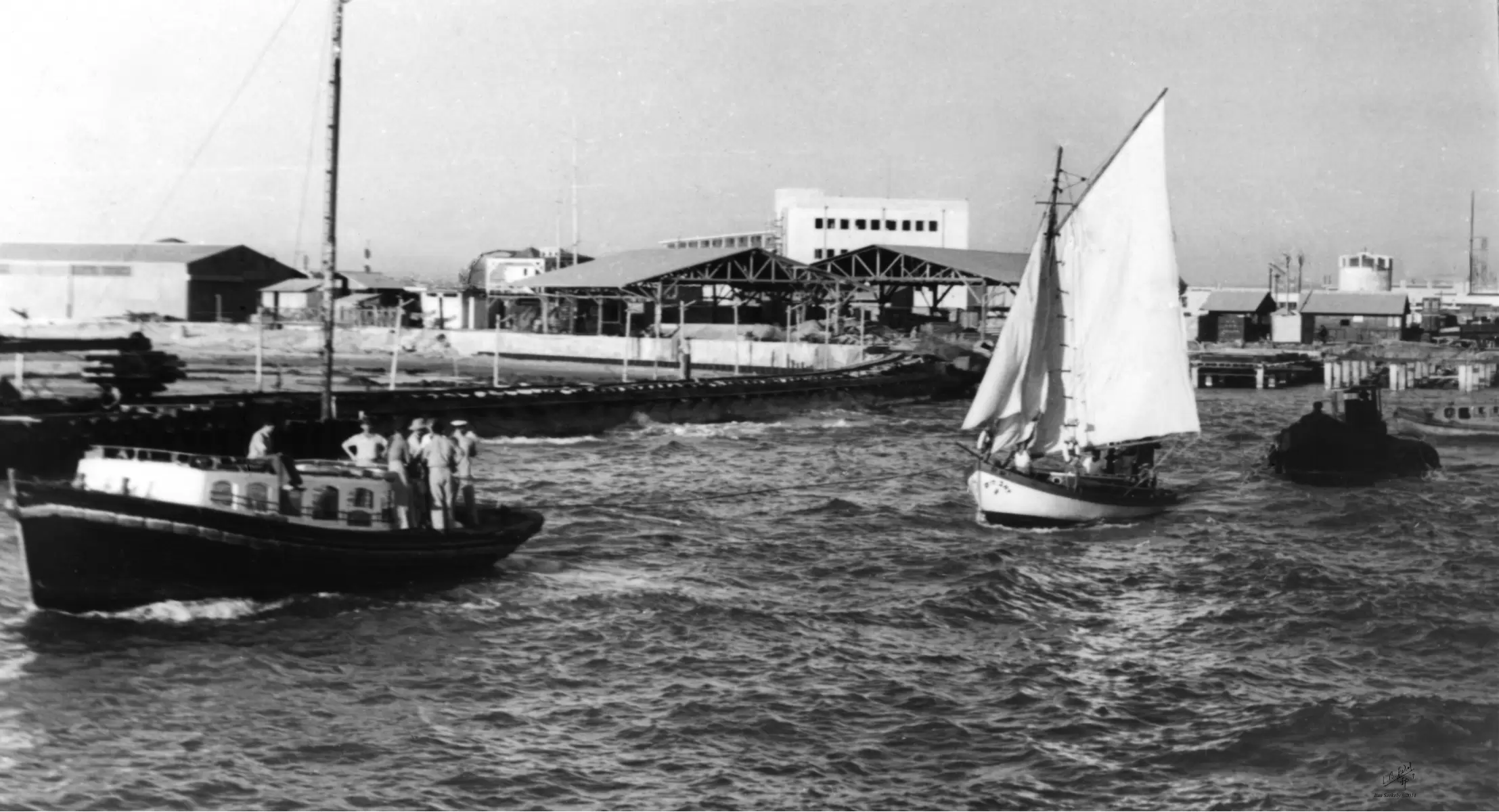 תל אביב 1939 גרירת סירה - דוד לסלו סקלי -  - מק''ט: 143081