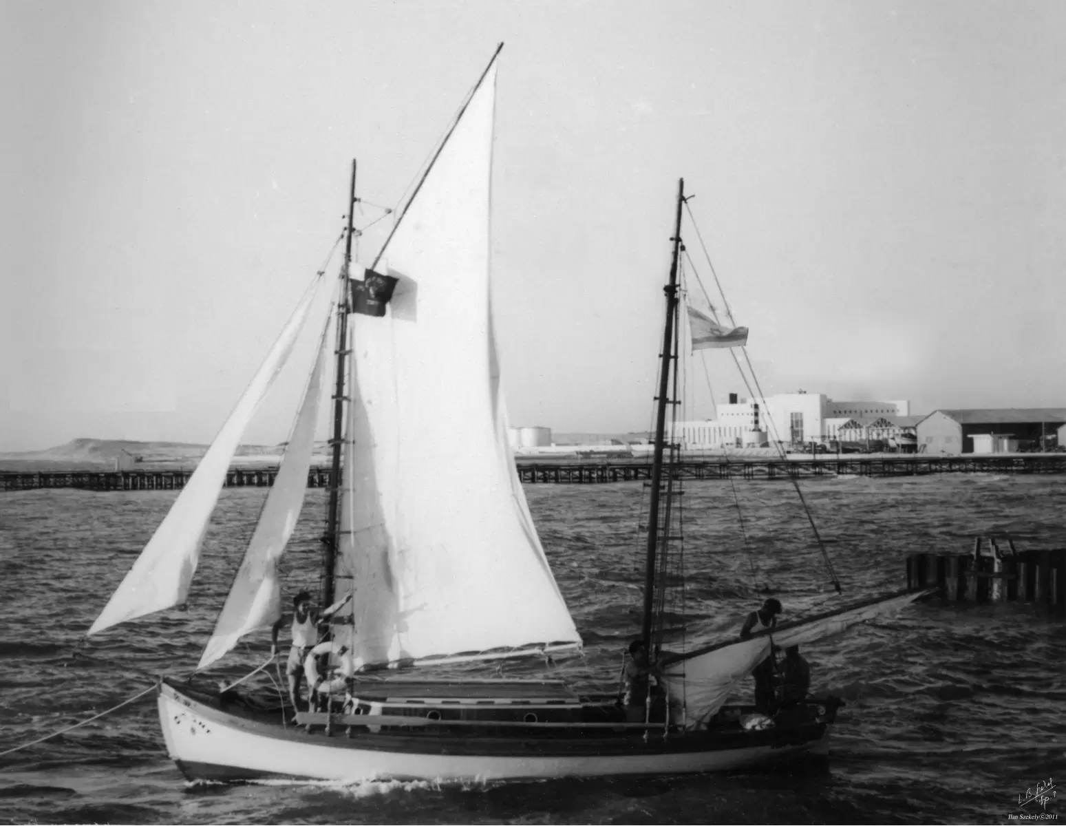 תל אביב 1939 סירת מפרש - דוד לסלו סקלי -  - מק''ט: 143083