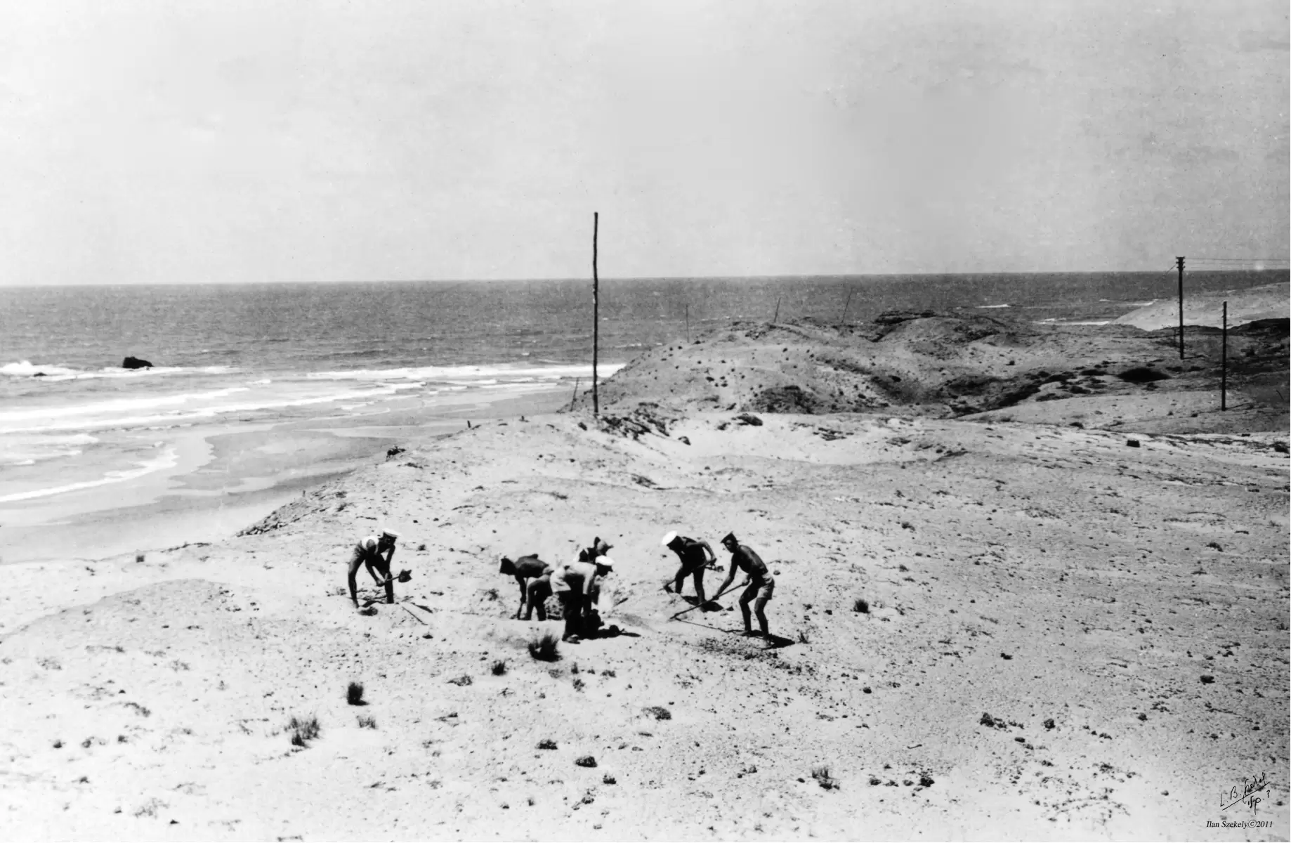 תל אביב 1939 חופרים בחול - דוד לסלו סקלי -  - מק''ט: 143206