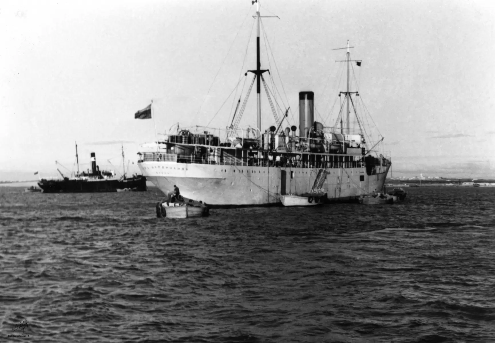 תל אביב 1937 אוניה וסירות - דוד לסלו סקלי -  - מק''ט: 145868