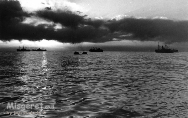 תל אביב 1937 שקיעה בנמל