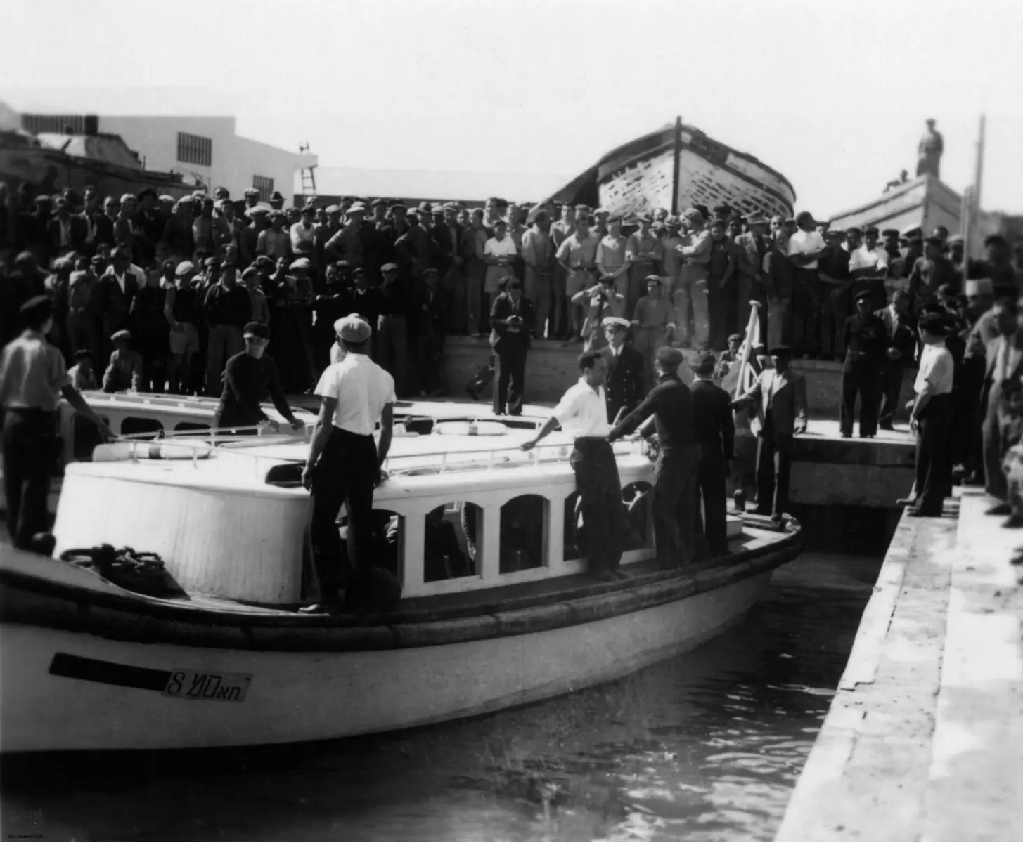 תל אביב 1937 טקס בנמל - דוד לסלו סקלי -  - מק''ט: 146006