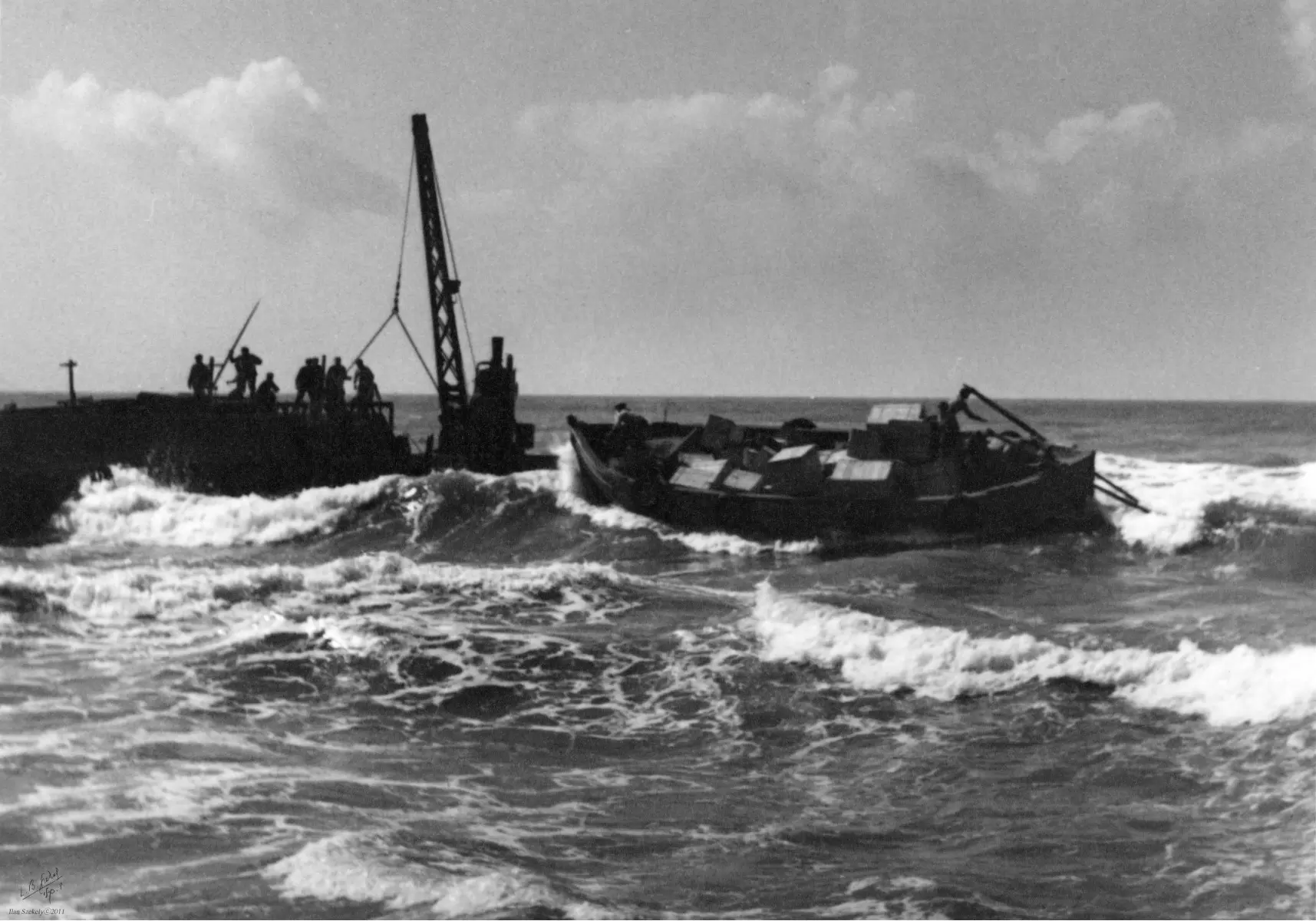 תל אביב 1937 סירת מטען - דוד לסלו סקלי -  - מק''ט: 153239