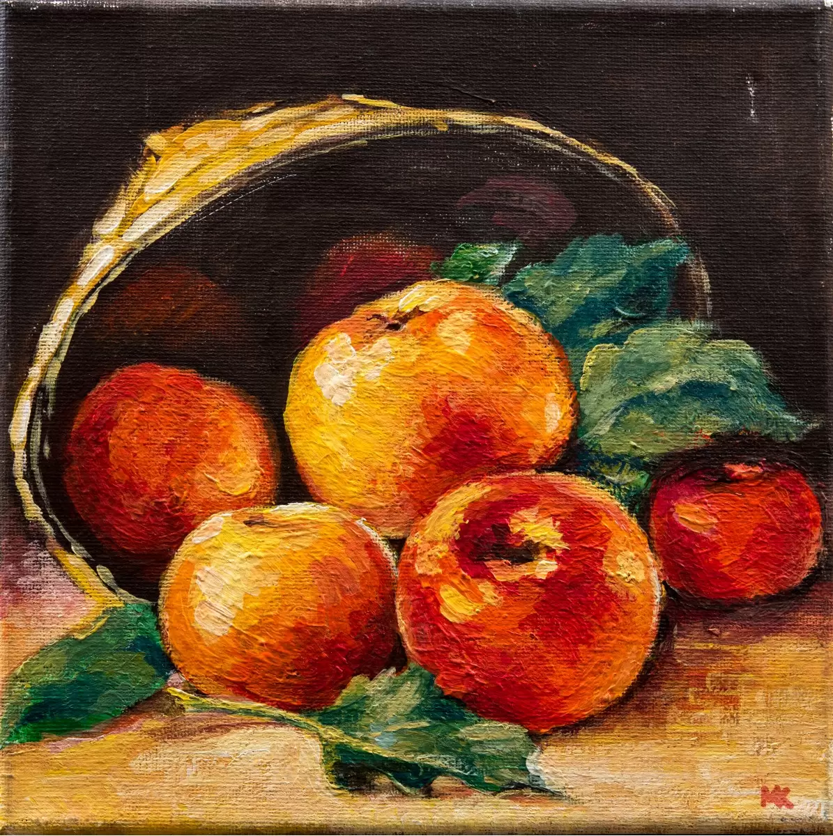 תפוחים אדומים - מריאנה קיידלוב - תמונות למטבח כפרי  - מק''ט: 293815