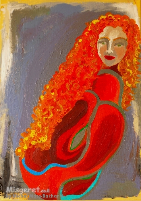 A woman looking back 