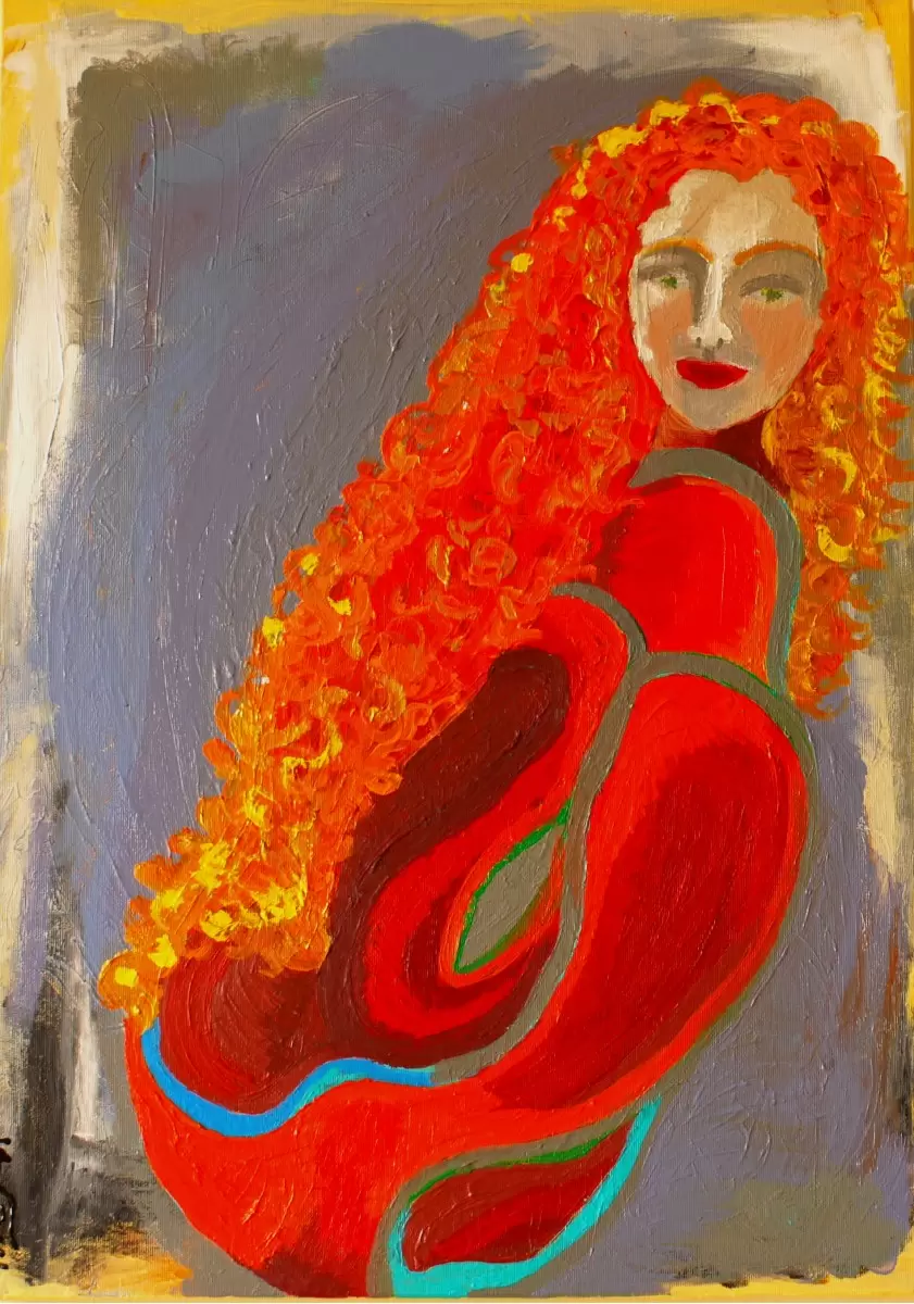 A woman looking back  - MMB Art Studio -  - מק''ט: 227317