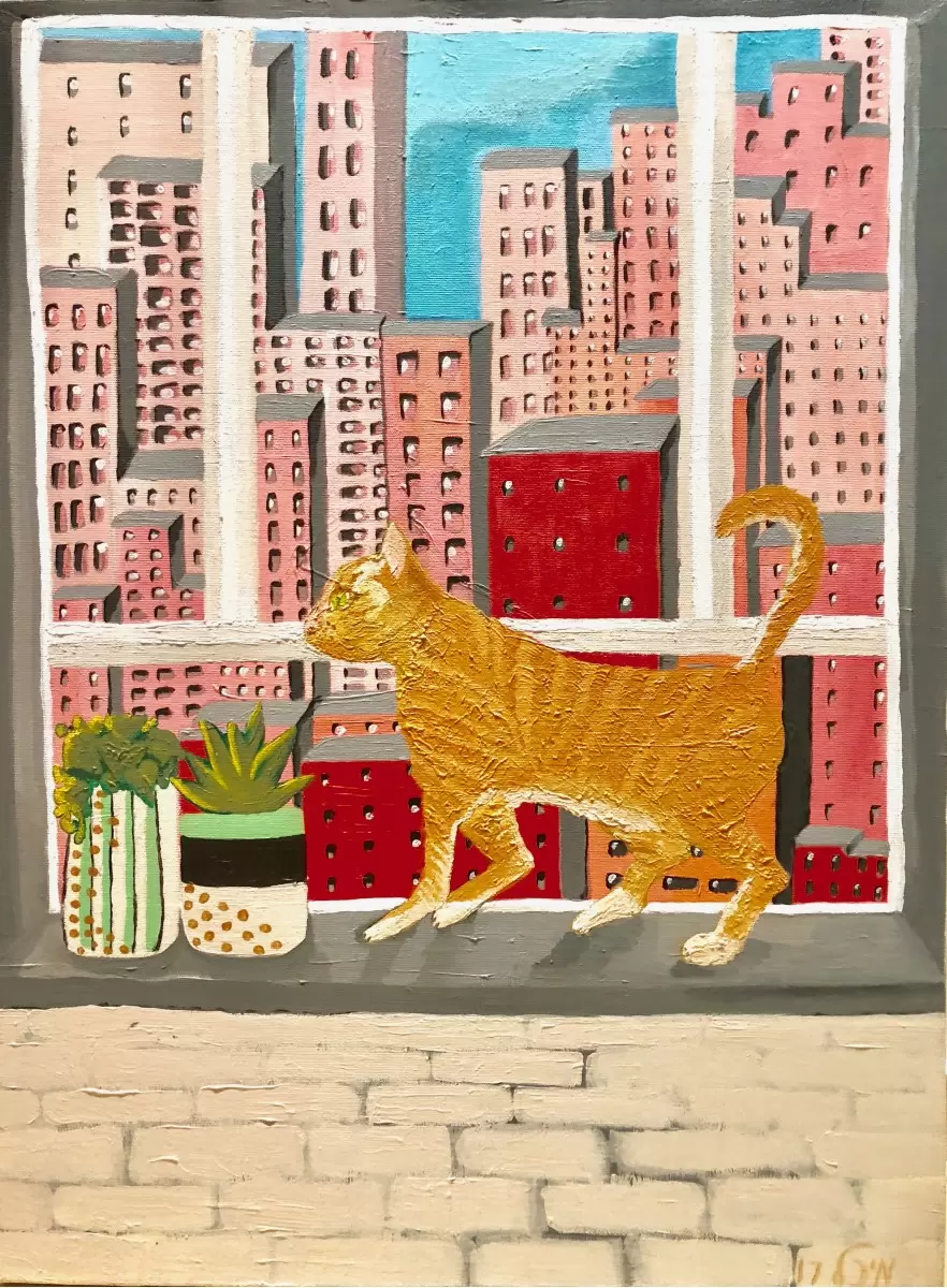 Concrete Jungle   – MMB Art Studio | תמונה לסלון בסגנון מודרני
