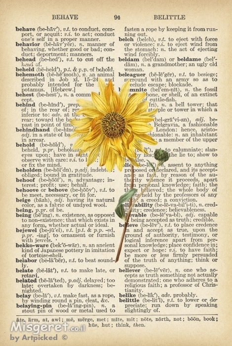 חמניה רטרו על טקסט