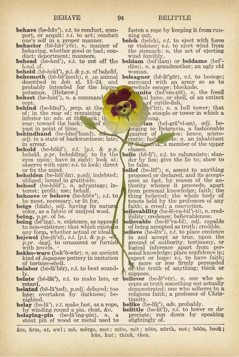 פרח צהוב מחייך רטרו טקסט - Artpicked - תמונות לפינת אוכל רטרו וינטג' פרחים בסגנון רטרו  - מק''ט: 330431
