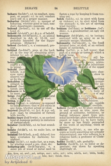 צמחסגול ירוק רטרו על טקסט