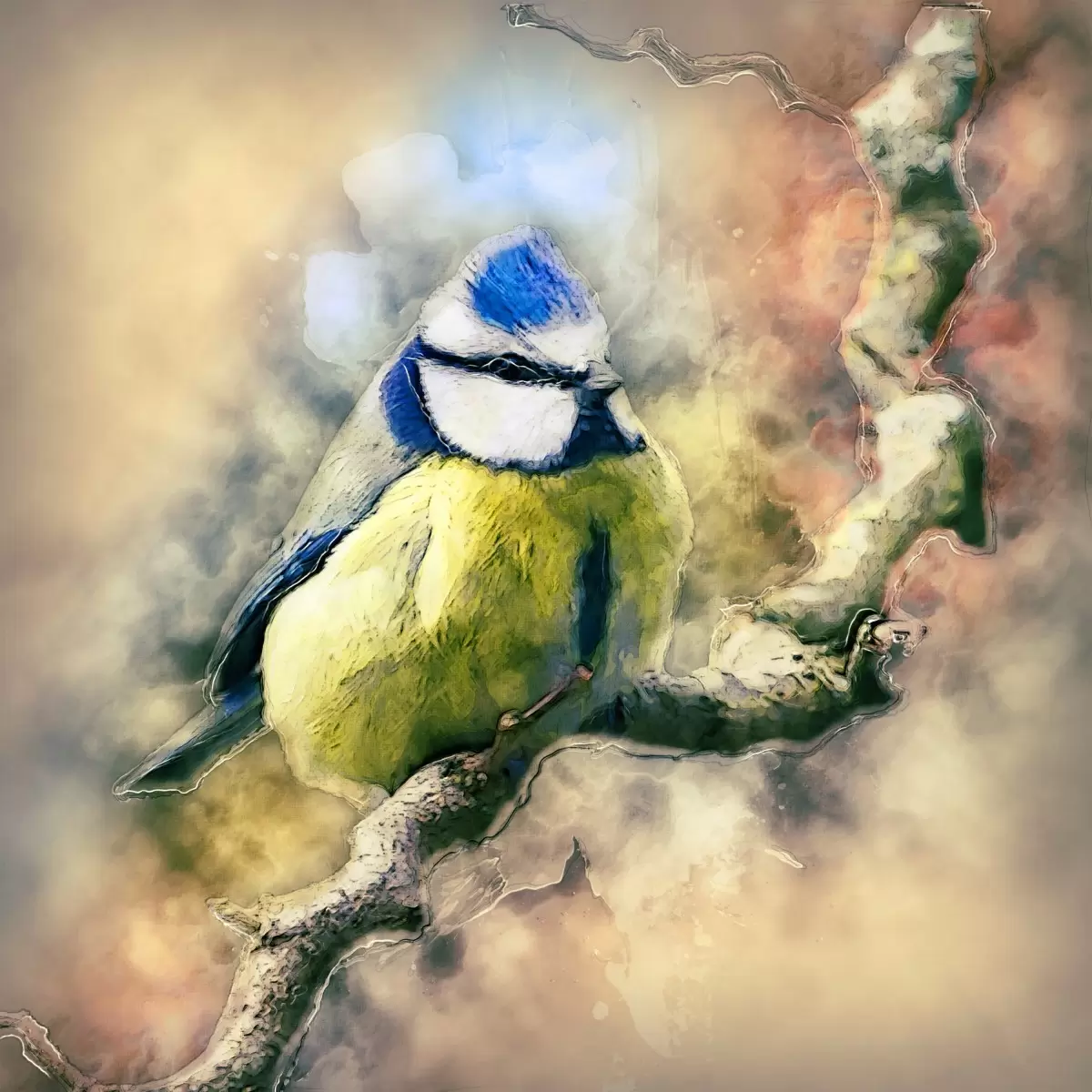 ציפור על ענף - Artpicked -  - מק''ט: 333771