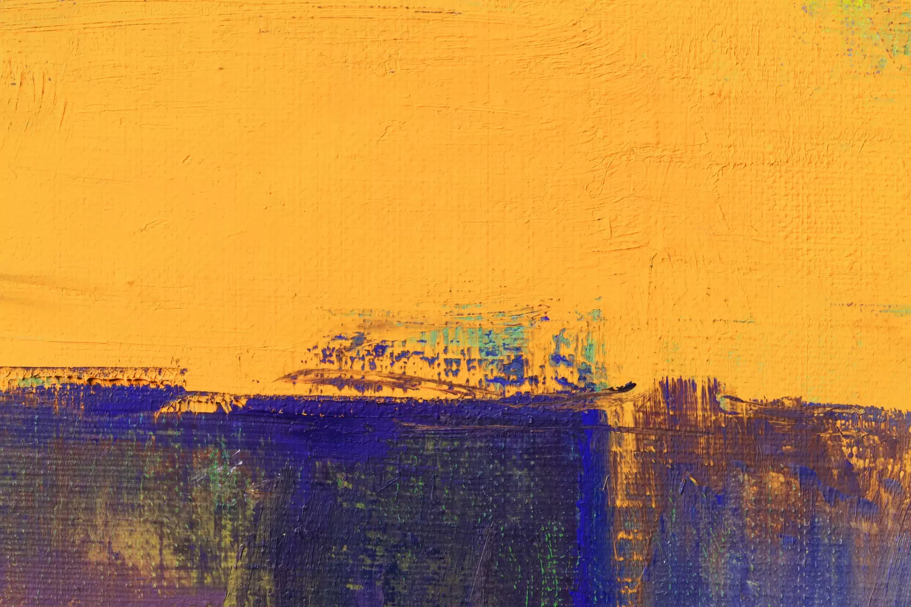 אופק כחול וצהוב - Artpicked - סלון בסגנון מינימליסטי נוף וטבע מופשט  - מק''ט: 334594