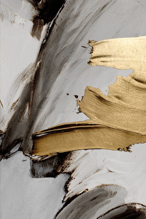 מופשט באפור וזהב מודרני I