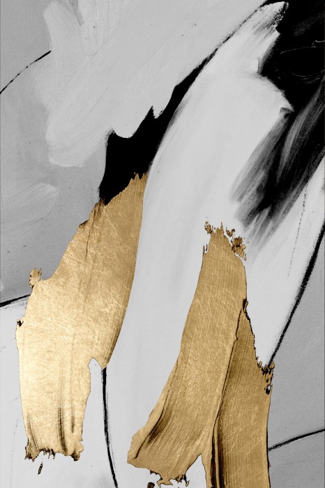 מופשט באפור וזהב מודרני III