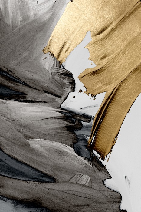 מופשט באפור וזהב מודרני II