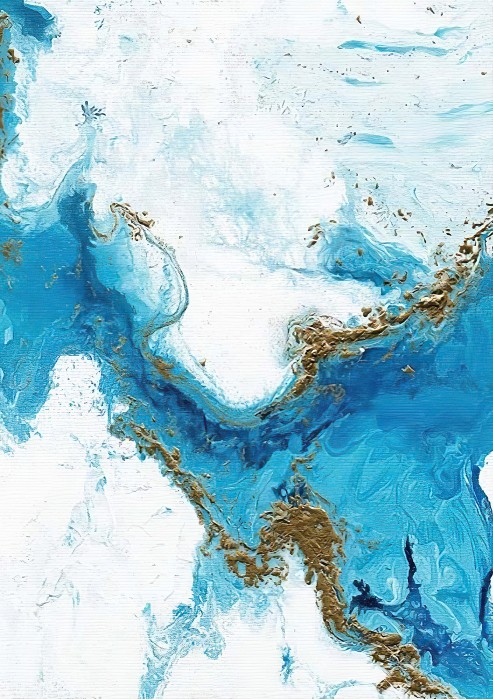 שמיים כחולים וזהב מופשט