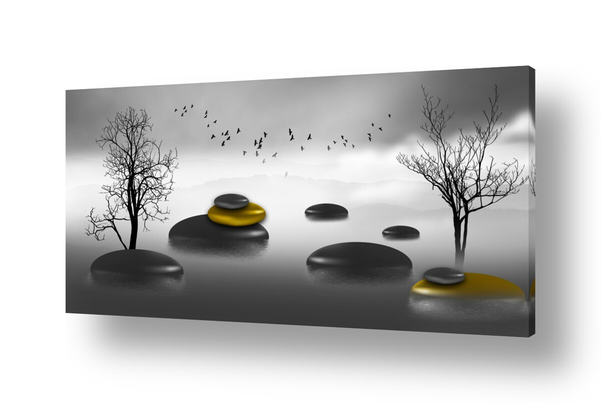 חלוקי נחל נורדי מוזהב