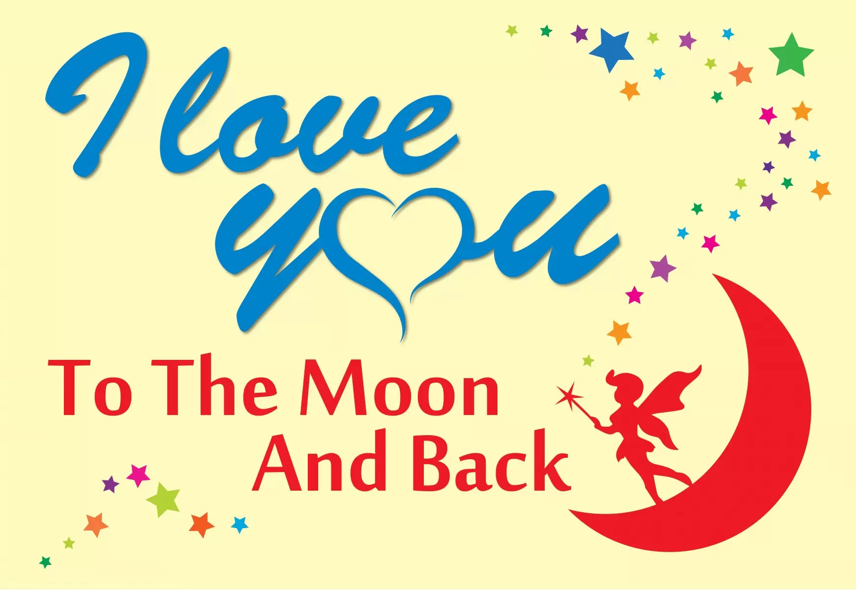 Love you to the moon - מסגרת עיצובים - מדבקות קיר משפטי השראה טיפוגרפיה דקורטיבית  - מק''ט: 240687